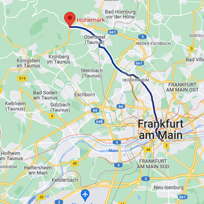 U-Bahn-Strecke U3 von Frankfurt/Main nach Oberursel-Hohemark